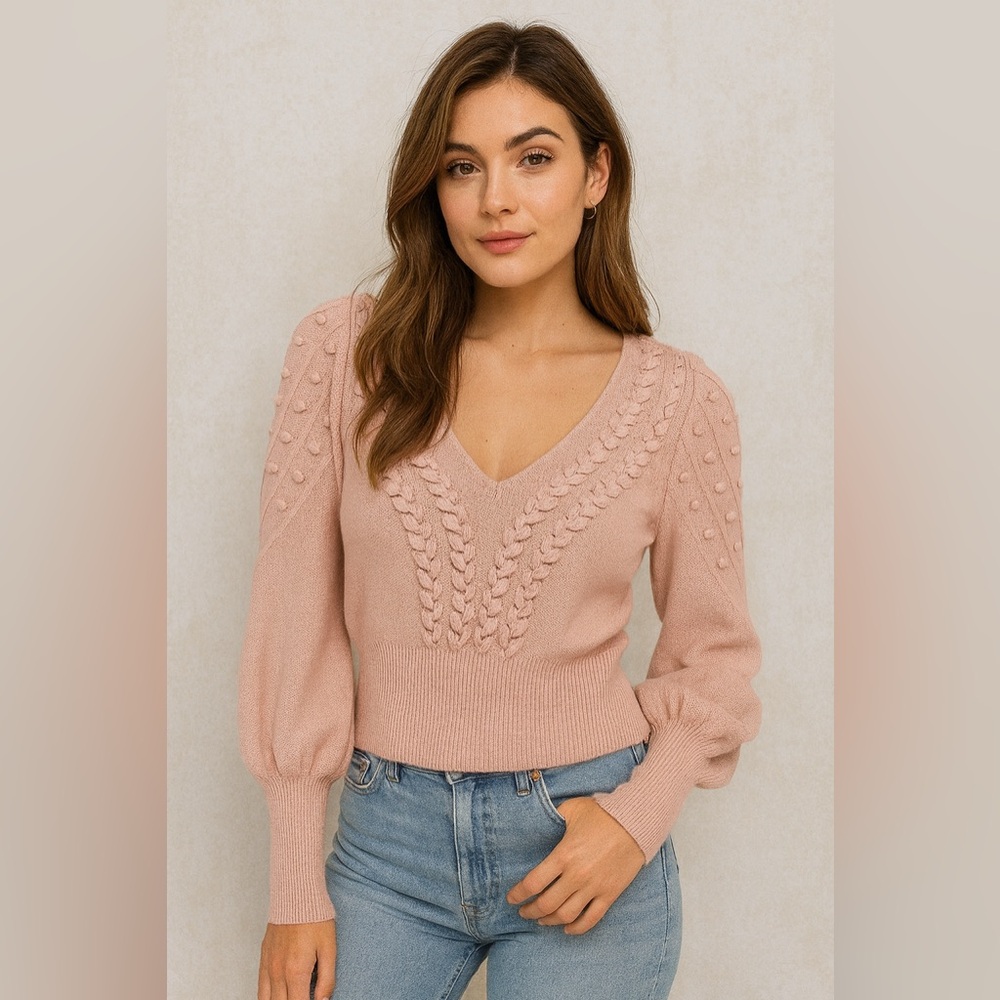 BCBGMaxAzria Soft Pink Knit Top